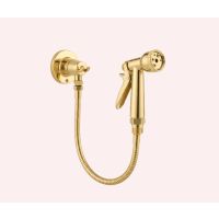 Wall-Mounted Brass Jet Spray for Toilets and Bathrooms, High Pressure Water Cleaning Spray with Durable Wall Bracket, Corrosion-Resistant Brass Jet Nozzle